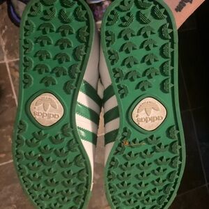 Green and white, size 3, adidas Samoa.